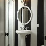 Small Bathroom Remodel Ideas Faucet Sink Toilet Glass Door Interesting Lamp Stripe Pattern