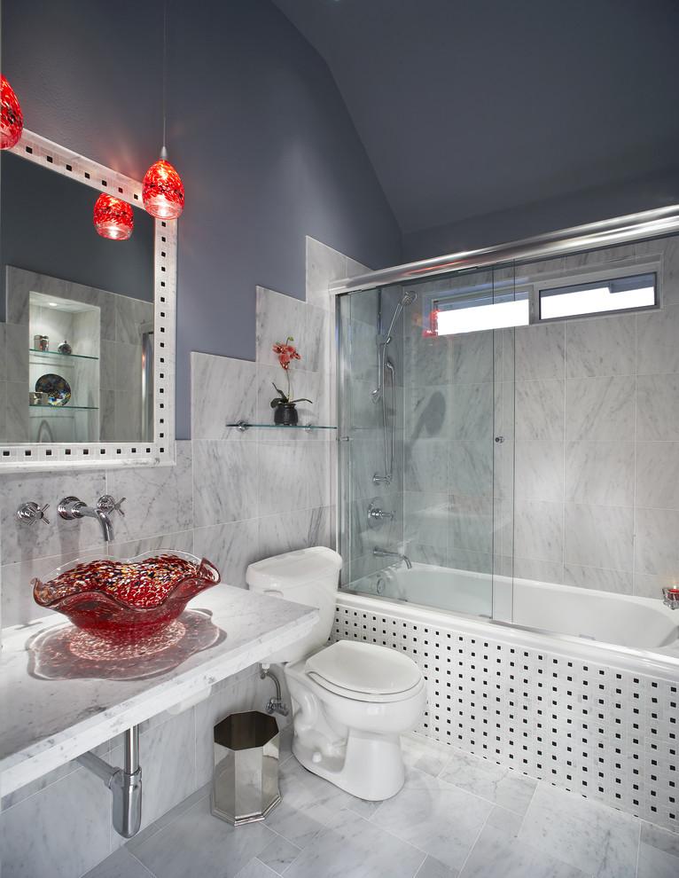 small bathroom remodel ideas sink faucet mirror toilet bathtub glass door vase flower hanging lamp