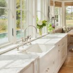greenhouse windows for kitchen cabinets bench faucet sink countertop beach style room