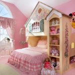 baby girl bedroom themes playhouse stuffed animals desk chair table lamp carpet doll window traditional design