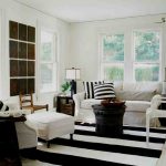 Black And White Room Decorations White Dove Wall Kartell Lou Lou Ghost Chair Black And White Stripes Pillows Black Surya Rug