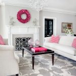 popular colors for living rooms couches table fireplace dried hydrangea carpet vase chandelier books transitional design