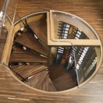 Plexinglass Wooden Floor Spiral Staircase High Wine Racks