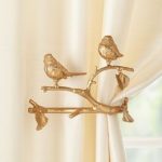 Golden Birds Curtain Tie Backs