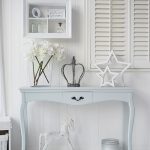 White Wooden Console Table With Curve On The Middle Front, Curve On Legs