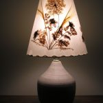 9. Floral Lamp Shade From Pressed Dried Flower And Leaves