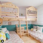 Bedroom, Wooden Floor, White Shiplanks, Wooden Bed Platform, Beds On The Floor