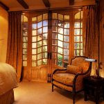 luxurious house door design chair wood bed pot flowers ceiling lamp glass elegance curtains handles