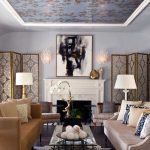 penthouses in los angeles table chairs sofas flowers lamps pillows room dividers painting fantastic ceiling transitional living room