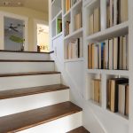 stair step bookcase stairs wood craftman staircase bookshelves books