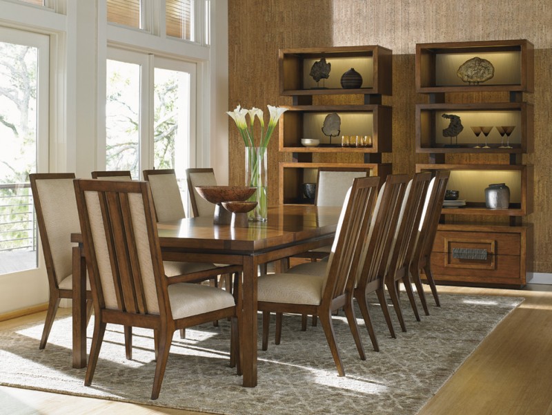 asian dining table tiered bookcase from tommy bahama home island fusion slat back dining chairs tommy bahama dining table grey rug