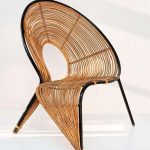 Rattan Woven Chair With Fluid Line Design
