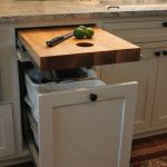 Wooden Extendable Table, Under Marble Kitchen Top, White Wooden Cabinet With Storage Inside